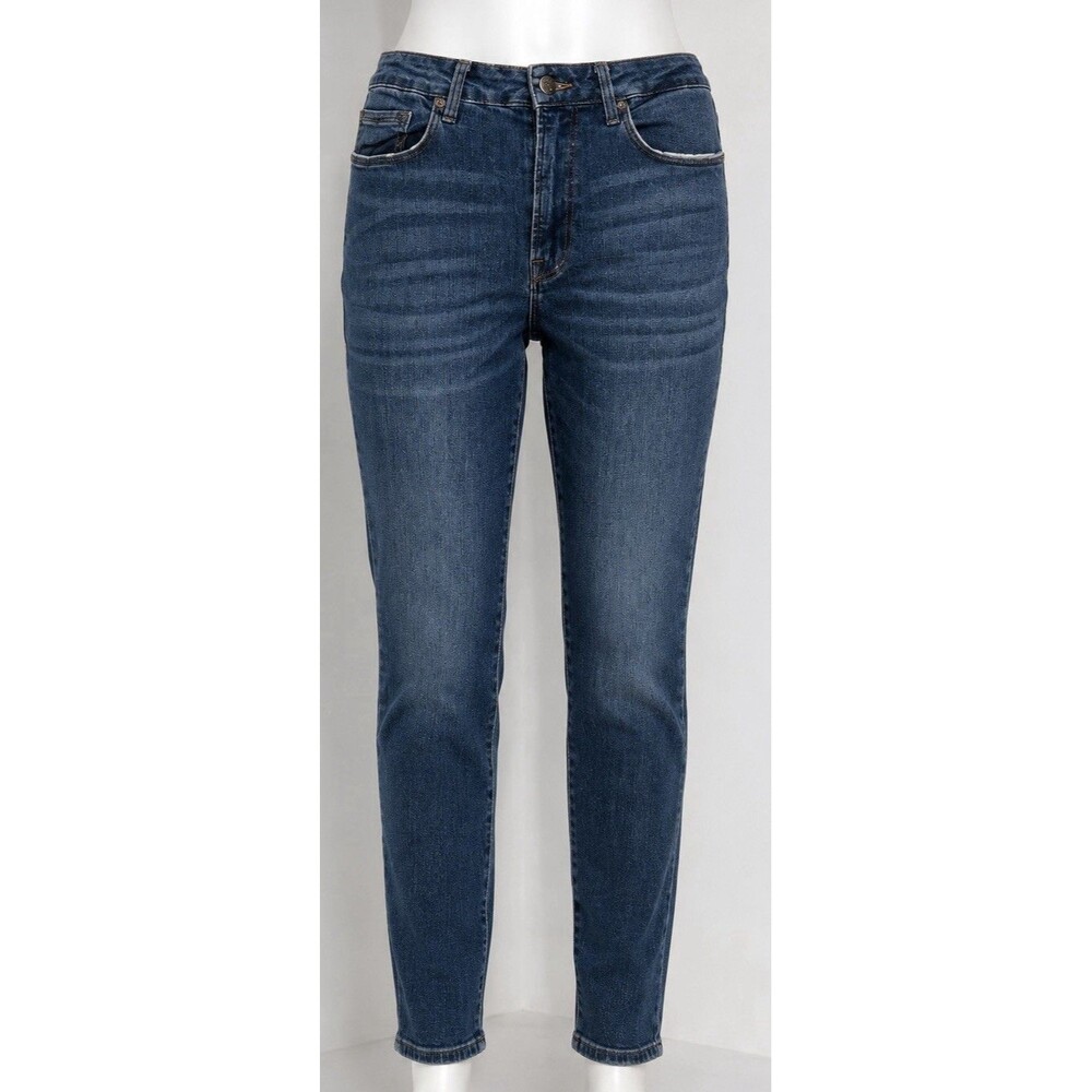 Good American Good Legs Crop Jeans Size 16 Blue 265 High Rise Skinny Distressed
